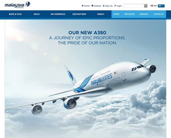 MAS advertising copy for A380